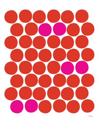 Red Pink Dots by Avalisa Pricing Limited Edition Print image