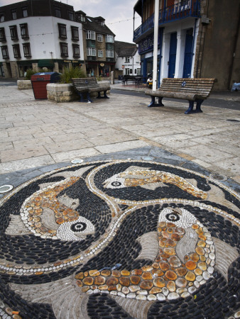 Street Art Mosaic In Swanage, Dorset, England by Adam Burton Pricing Limited Edition Print image