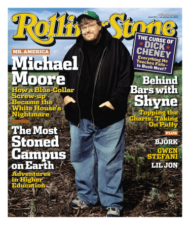 Michael Moore, Rolling Stone No. 957, September 2004 by Albert Watson Pricing Limited Edition Print image