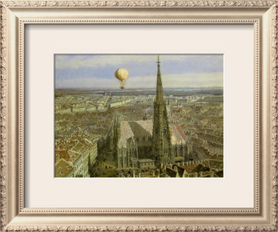 Balloon Ride Over Vienna, C.1847 by Jakob Alt Pricing Limited Edition Print image