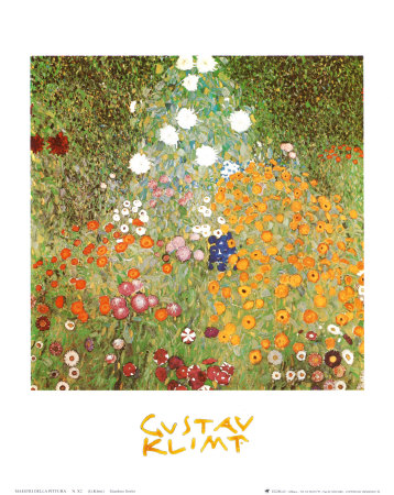 Giardino Fiorito (Gold Foil Text) by Gustav Klimt Pricing Limited Edition Print image