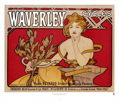 Waverly Cycles by Alphonse Mucha Pricing Limited Edition Print image