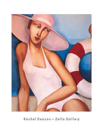 Woman With Hat by Rachel Deacon Pricing Limited Edition Print image