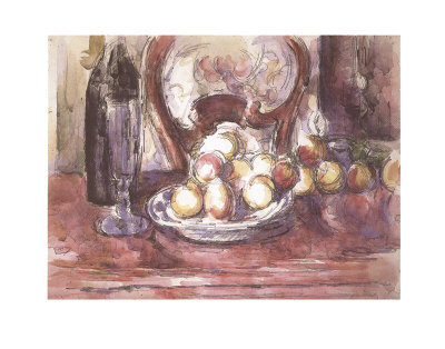 Apples, Bottle, And Chair Back by Paul Cézanne Pricing Limited Edition Print image