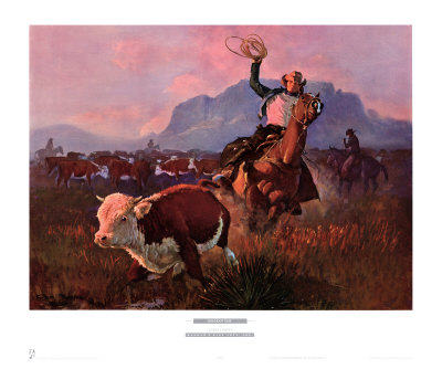 Roundup Time by George Phippen Pricing Limited Edition Print image