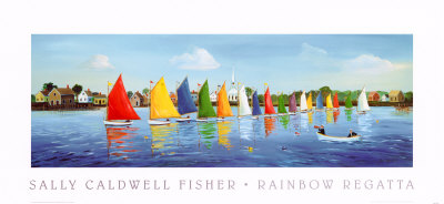 Rainbow Regatta by Sally Caldwell-Fisher Pricing Limited Edition Print image