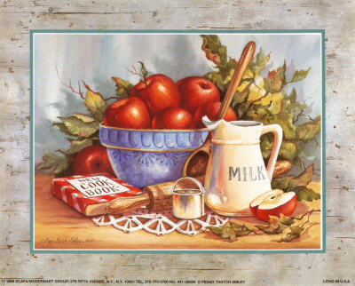 Cookbook And Apples by Peggy Thatch Sibley Pricing Limited Edition Print image