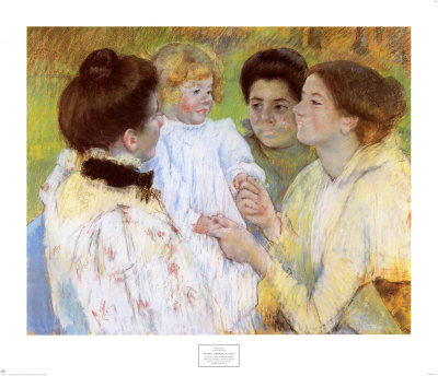 Women Admiring A Child by Mary Cassatt Pricing Limited Edition Print image