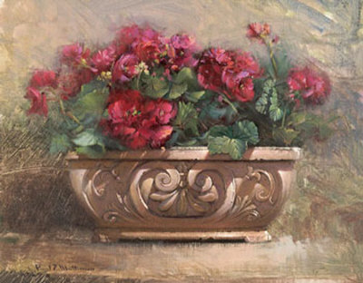 Sunwashed Geraniums by Paul Mathenia Pricing Limited Edition Print image