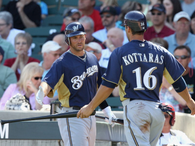 Milwaukee Brewers V Arizona Diamondbacks, Scottsdale, Az by Christian Petersen Pricing Limited Edition Print image