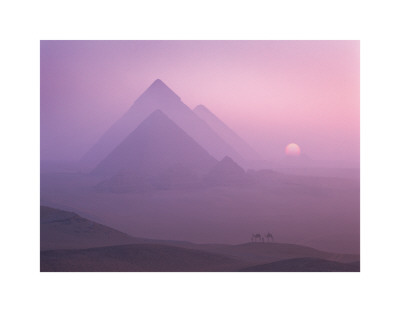 Sunrise Over The Pyramids, Giza by Brian Lawrence Pricing Limited Edition Print image