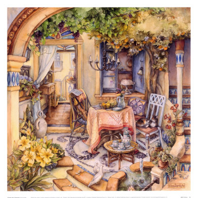 Orange Tree Courtyard by Kim Jacobs Pricing Limited Edition Print image