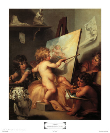 Cherubs Painting by Angelica Kauffmann Pricing Limited Edition Print image