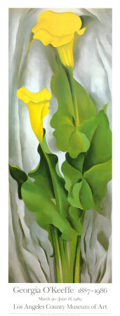 Yellow Calla Green Leaves by Georgia O'keeffe Pricing Limited Edition Print image