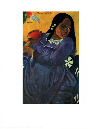 Woman With Mango by Paul Gauguin Pricing Limited Edition Print image