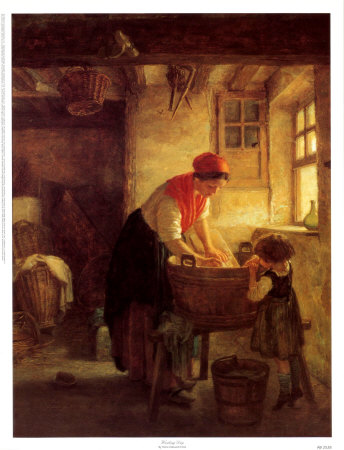 Washing Day by Pierre Edouard Frere Pricing Limited Edition Print image
