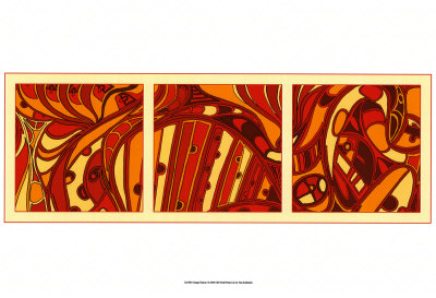 Orange Fission I by Tina Kafantaris Pricing Limited Edition Print image