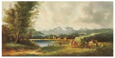 Dorf Am See by K. Schutze Pricing Limited Edition Print image