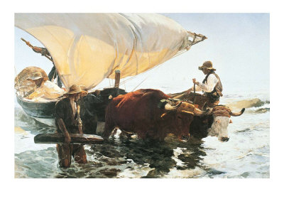 Retour De La Peche, Halage De La Barque by Joaquín Sorolla Y Bastida Pricing Limited Edition Print image