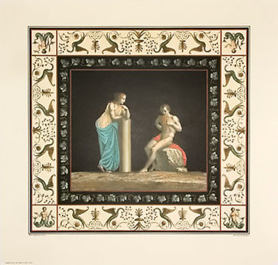 Roman Bath Mural Of Two Figures by Marco Carloni Pricing Limited Edition Print image
