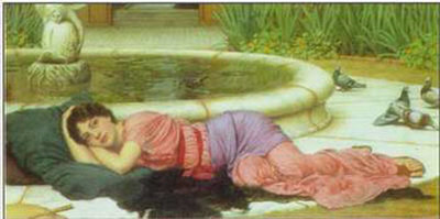A Cool Retreat, 1910 by John William Godward Pricing Limited Edition Print image