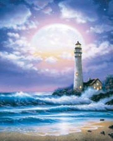Moonrise Lighthouse by Steve Sundram Pricing Limited Edition Print image