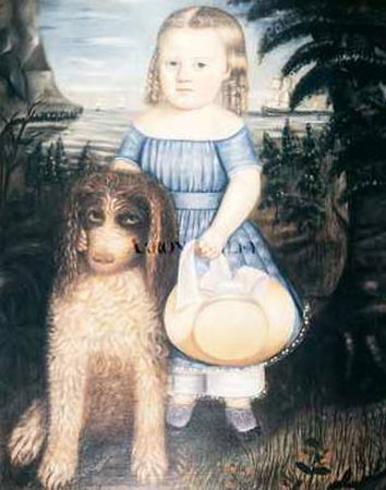 Young Girl With Her Dog by Susan Waters Pricing Limited Edition Print image