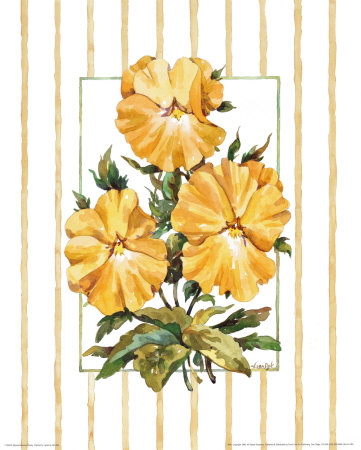 Striped Botanical Pansy by Jerianne Van Dijk Pricing Limited Edition Print image
