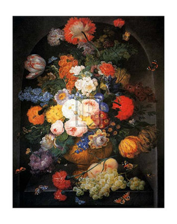 Alcove Flowers And Fruit by Johann Drechsler Pricing Limited Edition Print image