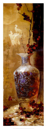Oriental Vase With Berries by Li Wang Pricing Limited Edition Print image