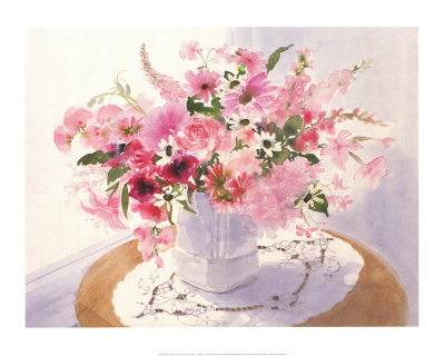 Pink Floral Spray by Celia Russell Pricing Limited Edition Print image