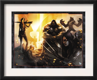 X-Force/Cable: Messiah War #1 Group: Domino, X-23, Warpath And Wolfsbane by Dave Wilkins Pricing Limited Edition Print image