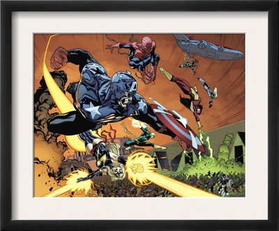 New Avengers #59 Group: Captain America, Ms. Marvel, Spider-Man, Iron Fist And Spider Woman by Stuart Immonen Pricing Limited Edition Print image