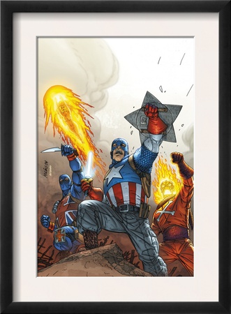 The New Invaders #2 Cover: Captain America by Scott Kolins Pricing Limited Edition Print image