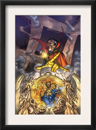 Marvel Team Up #3 Cover: Dr. Strange And Fantastic Four by Scott Kolins Pricing Limited Edition Print image