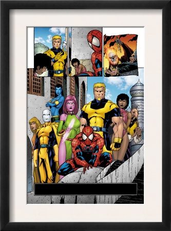 Exiles #56 Group: Spider-Man, Mimic, Morph, Blink, Namora And Exiles by James Calafiore Pricing Limited Edition Print image