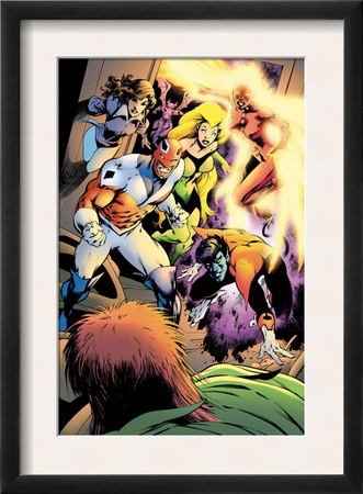 Clandestine #2 Group: Nightcrawler, Captain Britain, Shadowcat, Meggan, Summers And Rachel by Alan Davis Pricing Limited Edition Print image