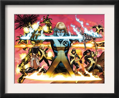 New Mutants #1 Cover: Magik, Moonstar, Karma, Magma, Sunspot, Warlock And Legion by Adam Kubert Pricing Limited Edition Print image