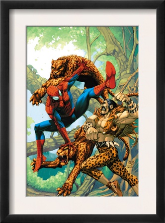 Marvel Age Spider-Man #14 Cover: Spider-Man And Kraven The Hunter Fighting And Flying by Roger Cruz Pricing Limited Edition Print image