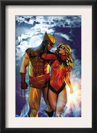 Dark Wolverine #81 Cover: Wolverine And Ms. Marvel by Brandon Peterson Pricing Limited Edition Print image