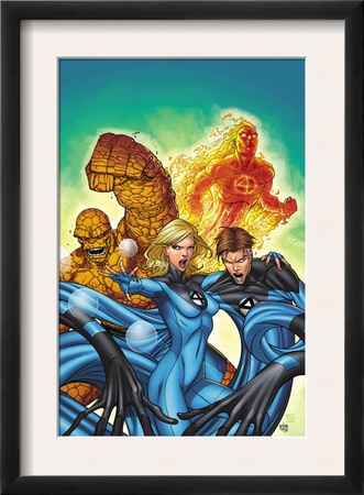 Marvel Adventures Fantastic Four #48 Cover: Invisible Woman, Mr. Fantastic, Thing And Human Torch by Roger Cruz Pricing Limited Edition Print image