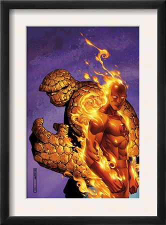 Fantastic Four #56 Cover: Thing And Human Torch by Jim Cheung Pricing Limited Edition Print image