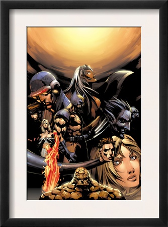 X-Men Fantastic Four #5 Cover: Cyclops, Thing, Colossus And Human Torch by Pat Lee Pricing Limited Edition Print image