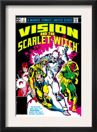 Vision And The Scarlet Witch #2 Cover: Nuklo, Scarlet Witch, Whizzer And Vision Fighting by Rick Leonardi Pricing Limited Edition Print image