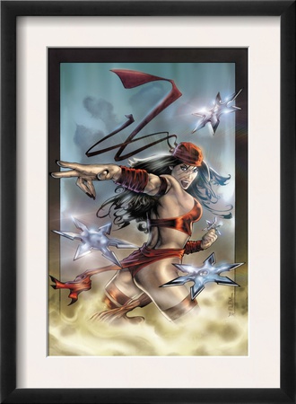 Elektra #32 Cover: Elektra by Tom Fleming Pricing Limited Edition Print image