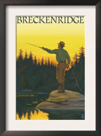 Breckenridge, Colorado - Fisherman Casting, C.2008 by Lantern Press Pricing Limited Edition Print image