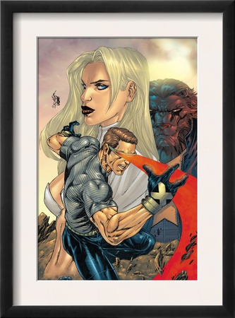 New X-Men #155 Cover: Cyclops, Emma Frost And Beast by Salvador Larroca Pricing Limited Edition Print image