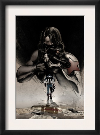 Captain America #12 Cover: Winter Soldier And Captain America by Steve Epting Pricing Limited Edition Print image