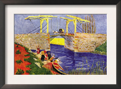 The Langlois Bridge At Arles With Women Washing by Vincent Van Gogh Pricing Limited Edition Print image