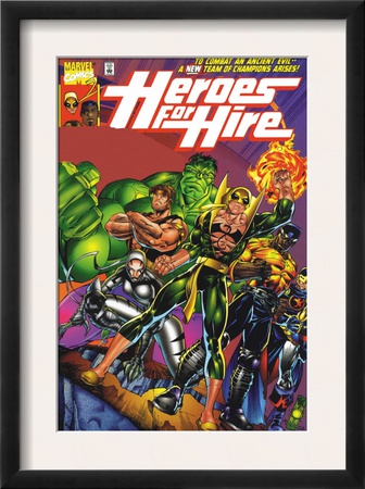 Heroes For Hire #1 Cover: Cage, Luke, Iron Fist, Hulk And Black Knight by Pascual Ferry Pricing Limited Edition Print image